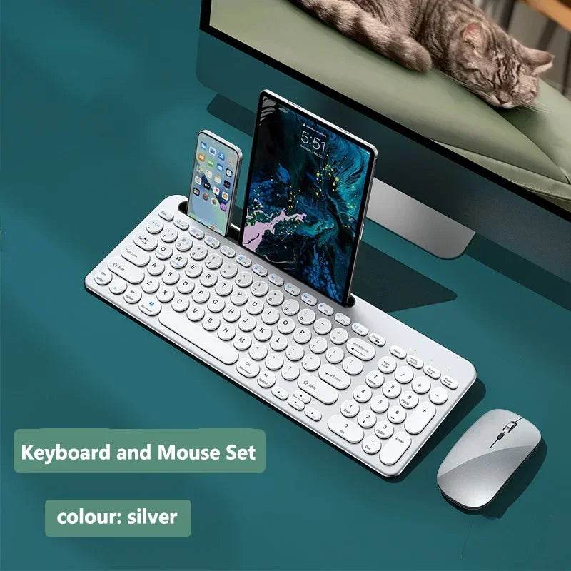 Set Tastatură și Mouse Wireless 2.4G, Bluetooth, Reîncărcabil - Venduqo