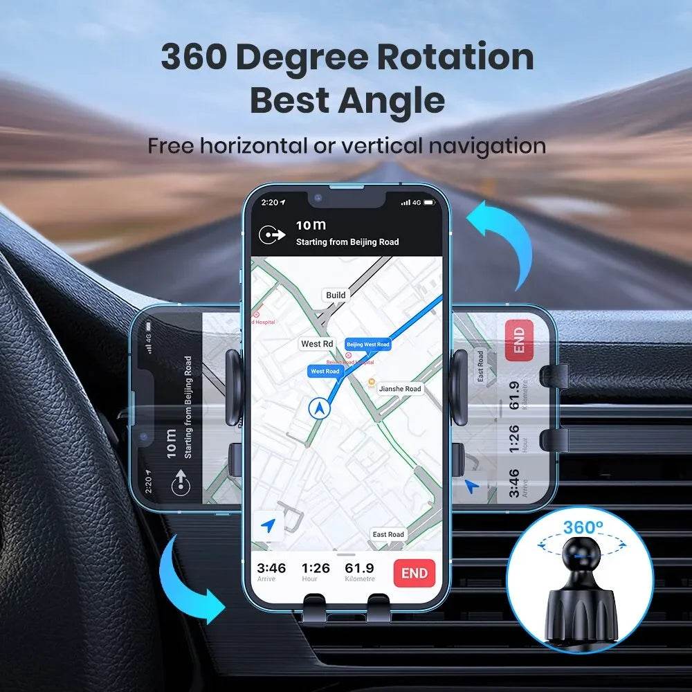 Suport Telefon Auto cu Senzație de Gravitate și Design Metallic - Venduqo