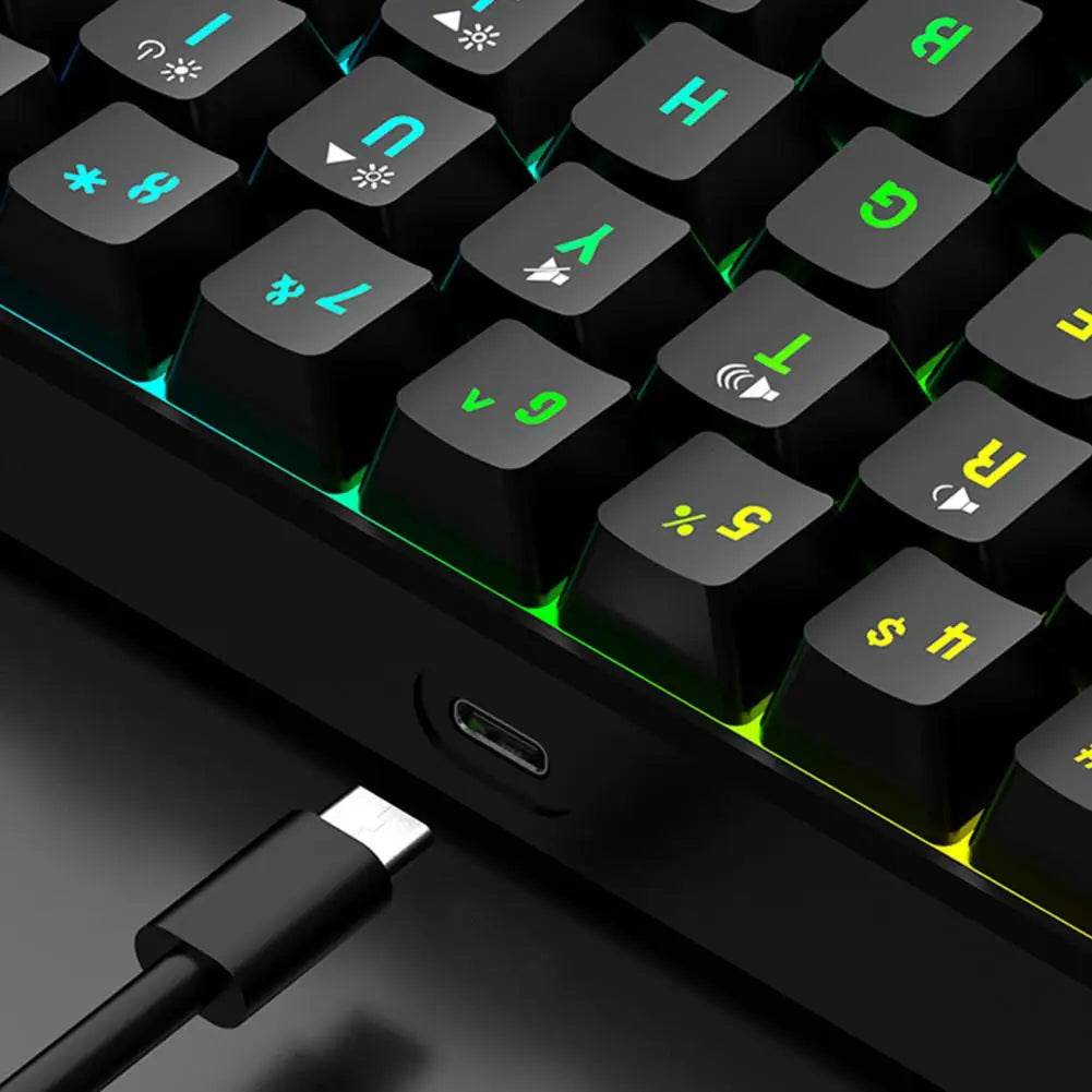 Tastatură Mecanică de Gaming 61 Taste cu Iluminare RGB - Venduqo