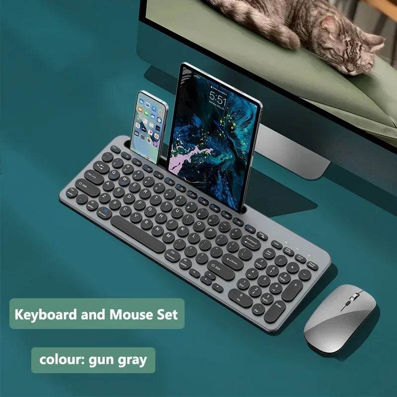 Set Tastatură și Mouse Wireless 2.4G, Bluetooth, Reîncărcabil - Venduqo