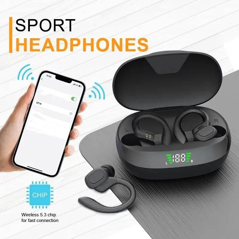 Căști Wireless Originale TWS cu Ear Hook și Microfon - Venduqo
