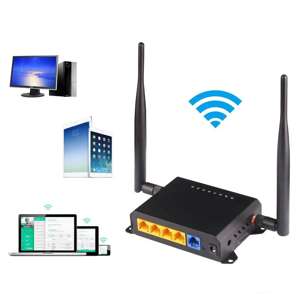Router Wireless KuWFi 300Mbps 2.4GHz cu Antene Externe - Venduqo