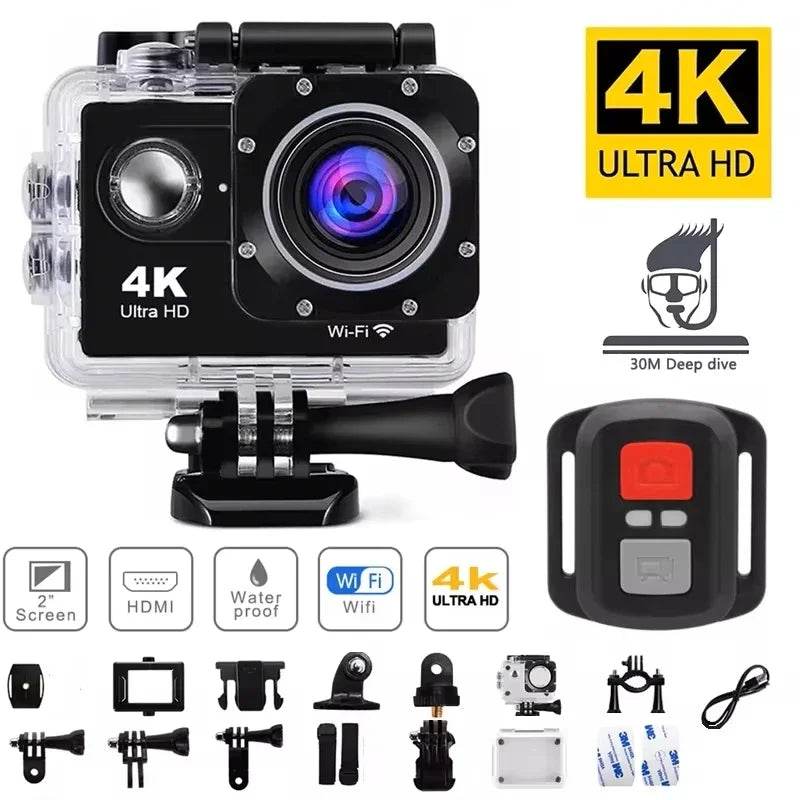 4K Waterproof Action Camera with WiFi and Touch Screen