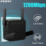 FENVI AC1200 WiFi Extender - Fast Dual-Band Connectivity