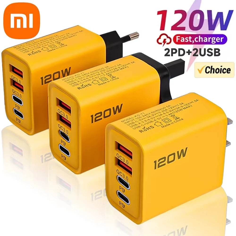 Încărcător Ultra Rapid Xiaomi 10A 120W cu 4 Porturi USB C PD - Venduqo