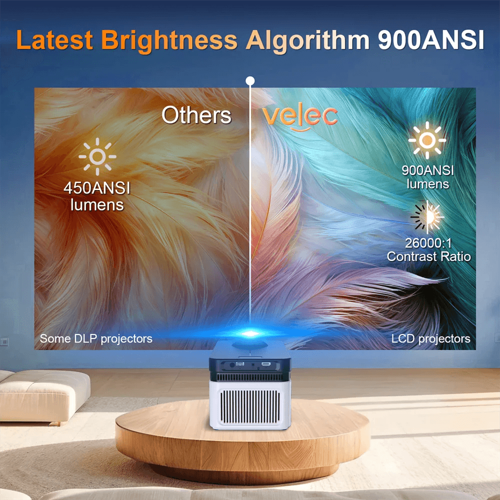 Proiector Ultra Short Throw Velec 8K 4K 1080P 900ANSI - Venduqo