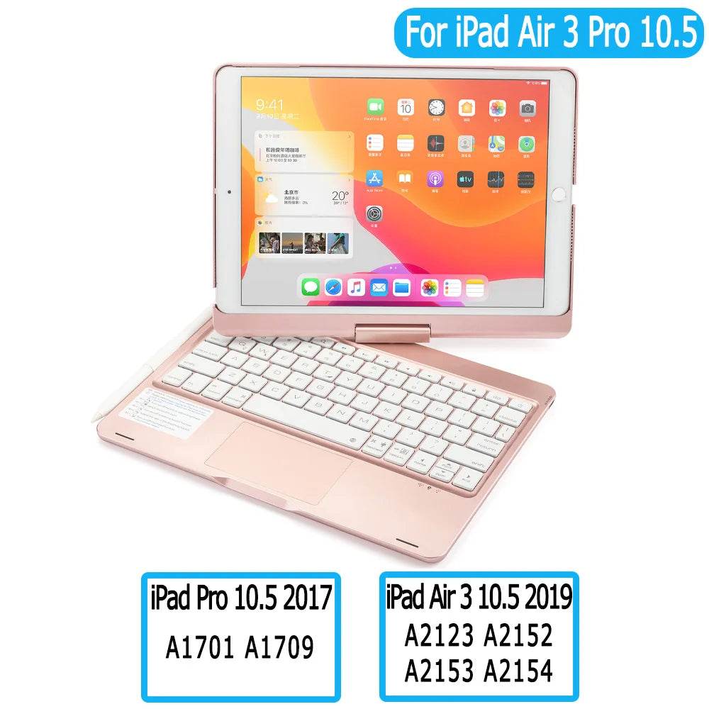 Carcasa cu Tastatură Rotativă pentru iPad 10.2 - 11 - Mini - Venduqo