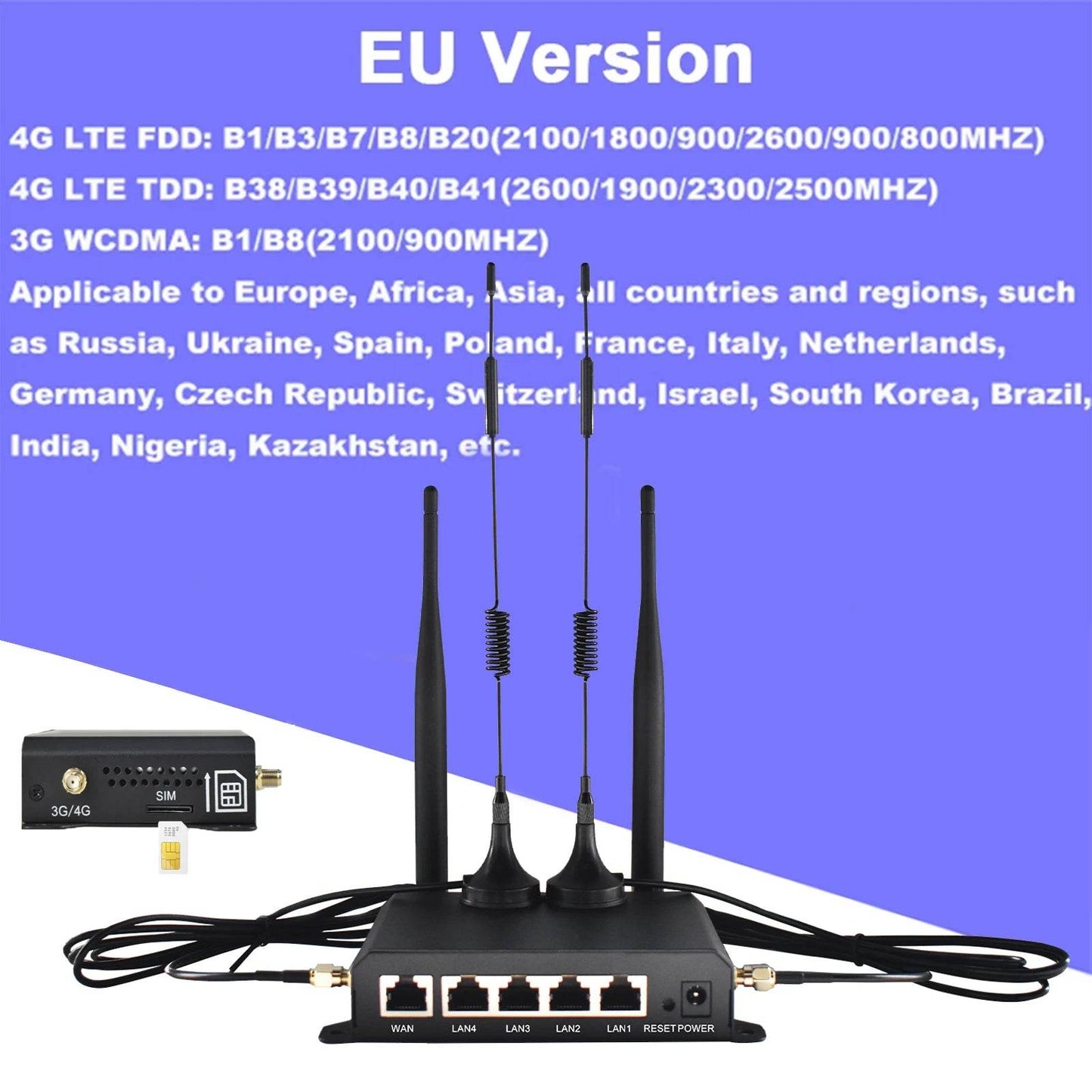 Router 4G LTE KuWFi 300Mbps cu Antene Detasabile - Venduqo