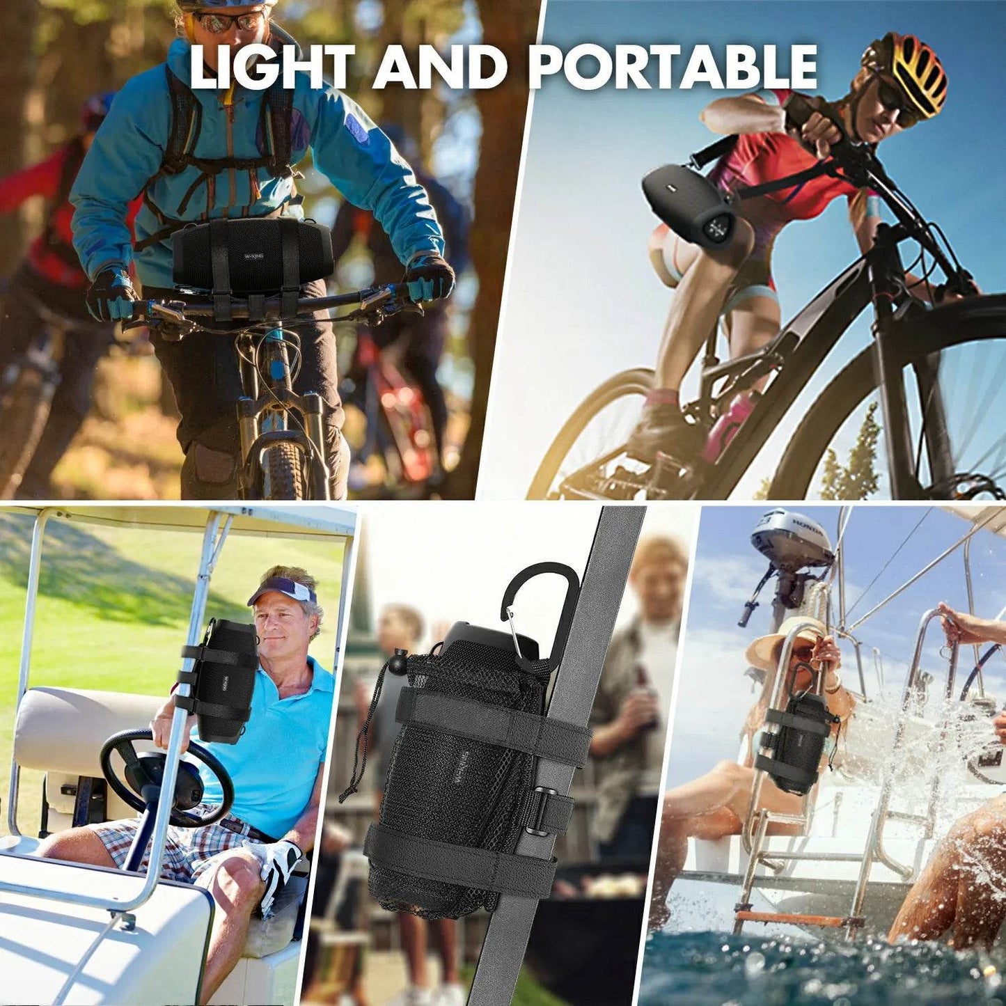 Boxă portabilă Bluetooth W-KING 120W PEAK, impermeabilă IPX6 - Venduqo