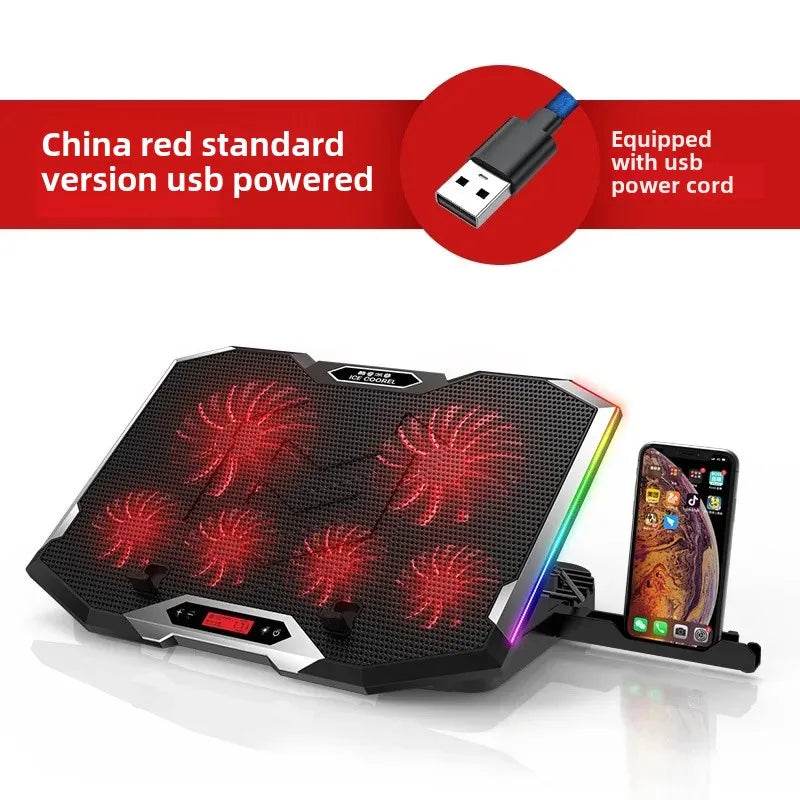 Răcitor Laptop Silent K9 cu Iluminare RGB - Venduqo