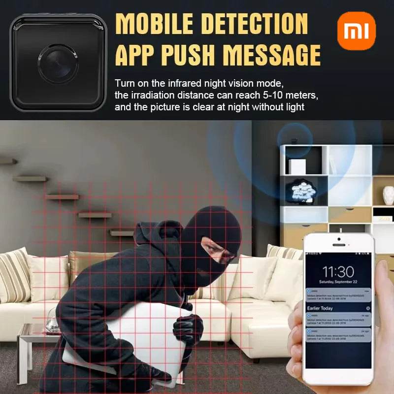 Camera Mini Wireless Xiaomi 1080p cu Viziune de Noapte - Venduqo