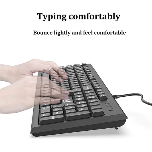Tastatură Wired Ergonomică cu 104 Taste pentru PC Laptop - Venduqo