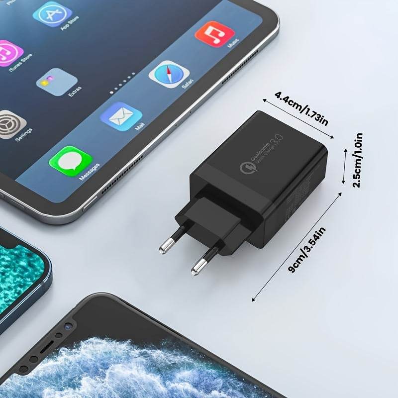Încărcător Rapid 4USB A cu 4 Porturi QC 3.0 EU pentru Tablete și Laptopuri - Venduqo