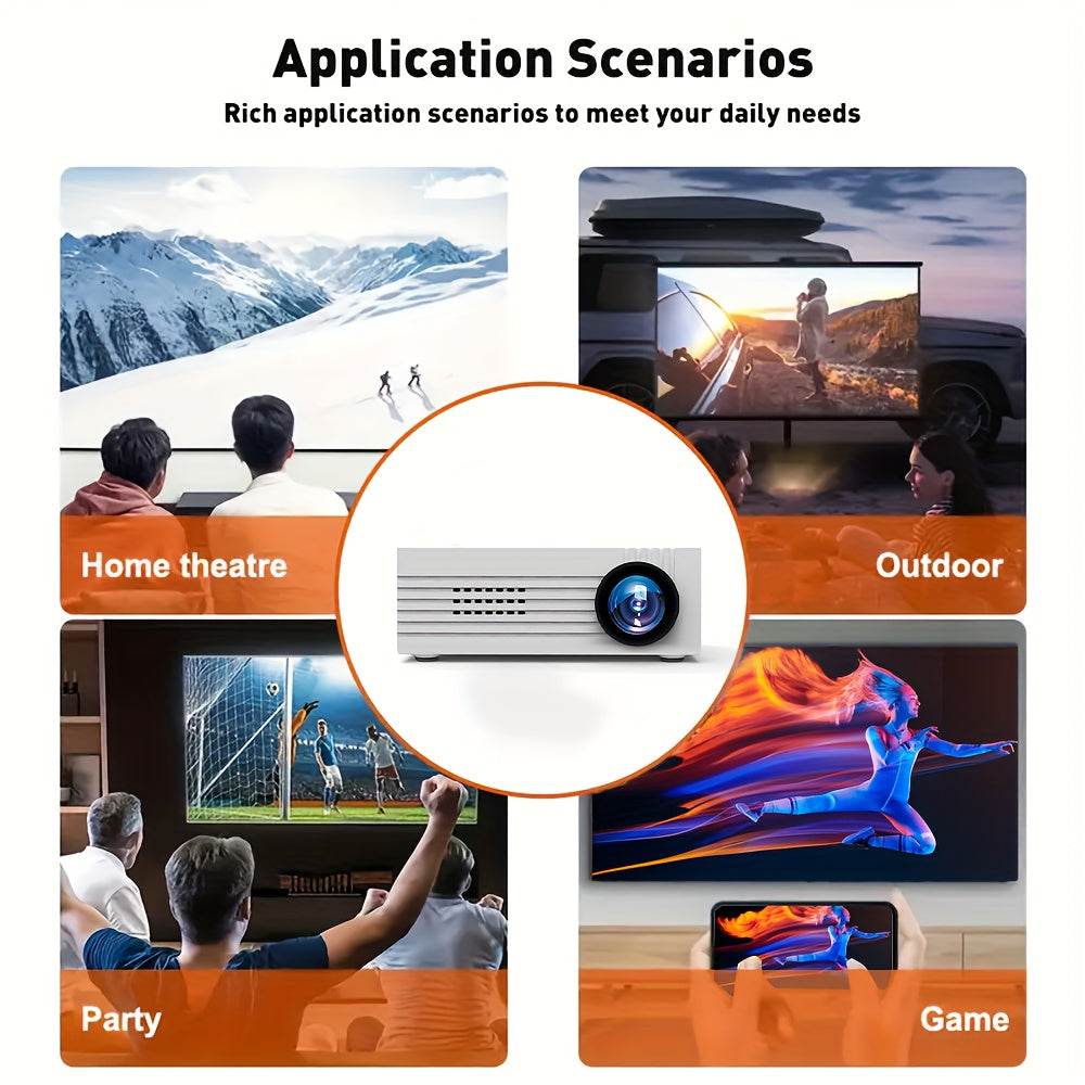 Proiector Portabil HD YLEEGS 2025, 800+ Lumeni, Control Remote - Venduqo