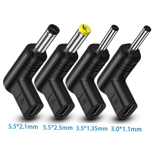 90-Degree USB-C to DC Adapter