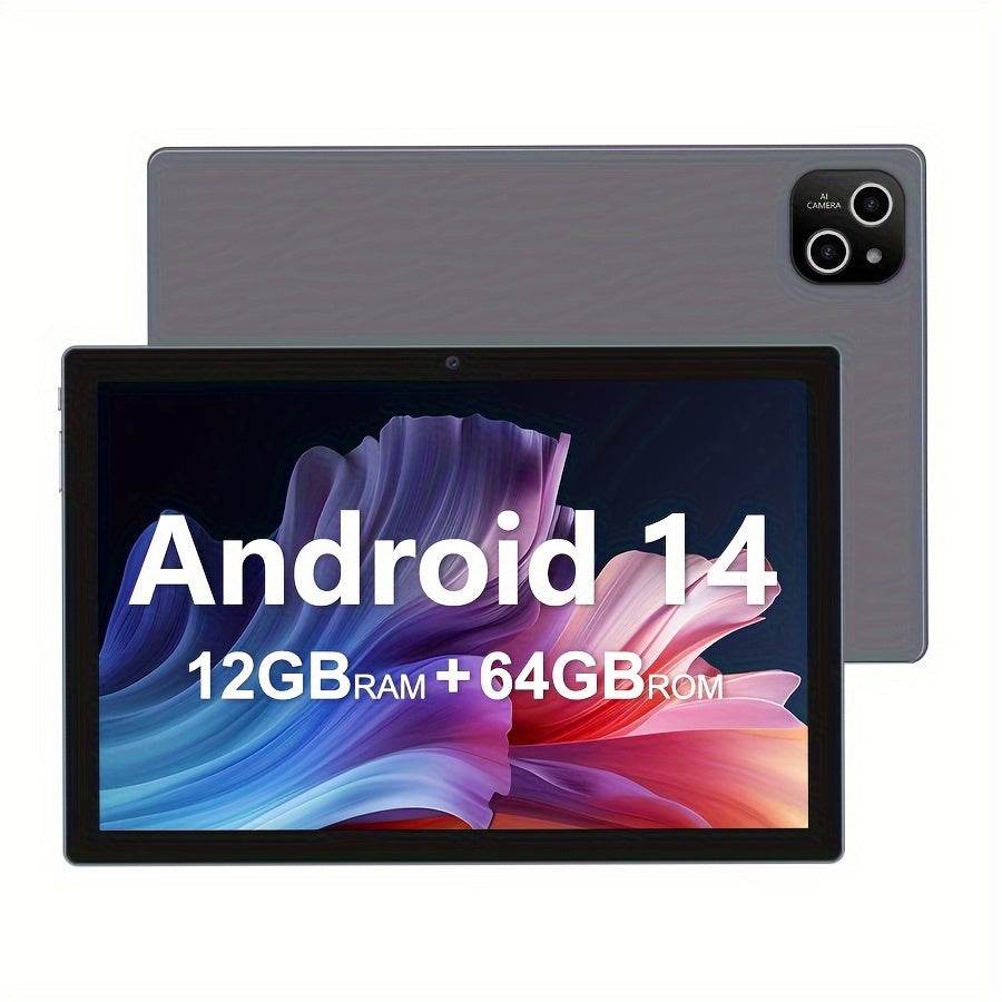10.1-Inch Android 14 Tablet - 64GB Storage, 12GB RAM