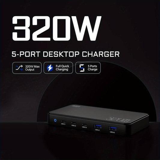 320W GAN Fast Charger for Mobile Devices
