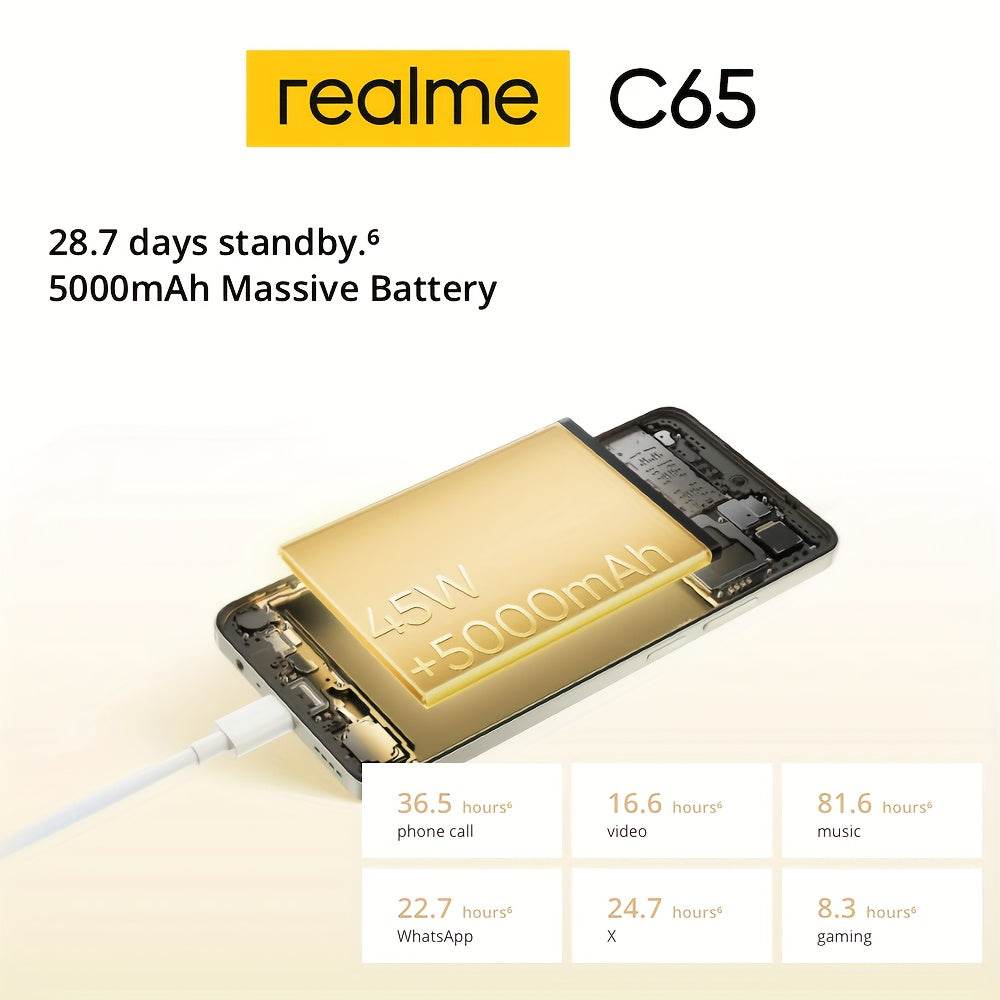 Smartphone realme C65 Helio G85, 6+128GB, 50MP, 90Hz - Venduqo