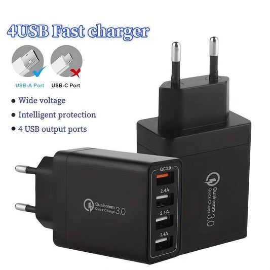 Rapid 4USB A Charger with 4 QC 3.0 Ports