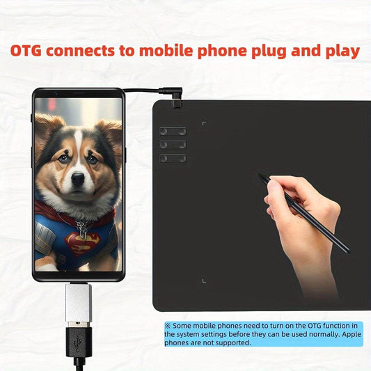 Tableta grafică ELFO LARANJA cu Stilou - 16.99 x 10.69 cm - Venduqo