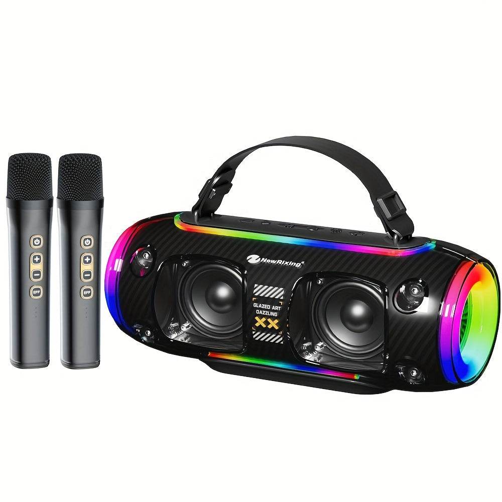 Boxe Portabile Wireless cu Karaoke și 2 Microfoane - Venduqo