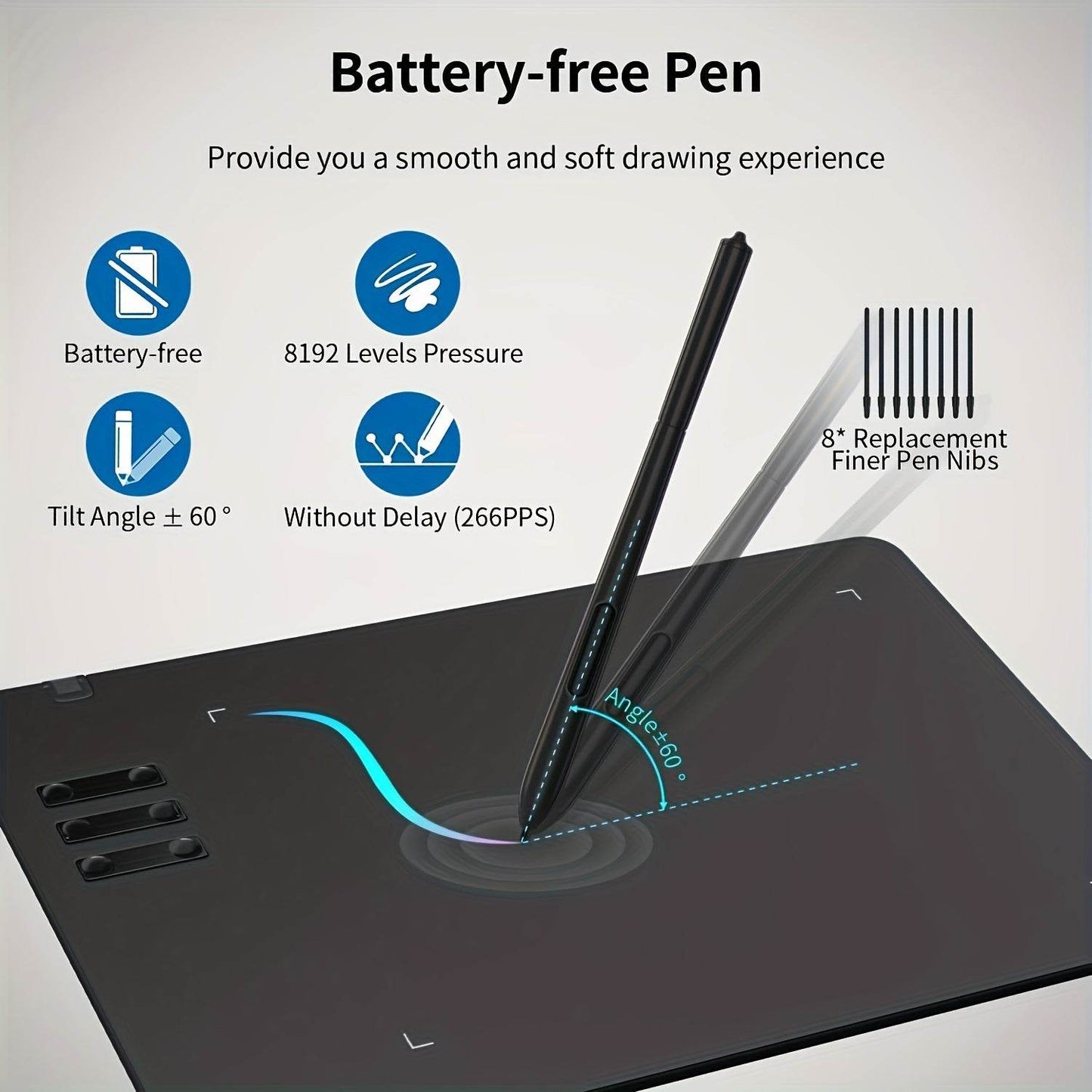 ELFO LARANJA Graphic Tablet with Stylus - 16.99 x 10.69 cm