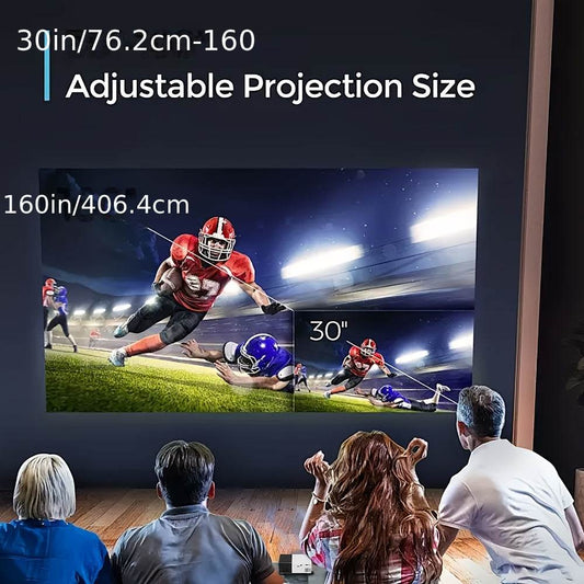 Mini Projector YLEEGS - 800+ Lumens, Compact & 3D
