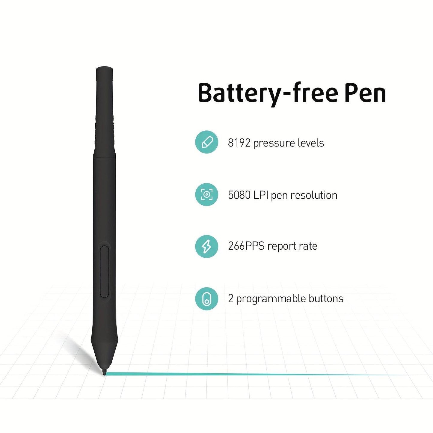 XENX P3-1060 Tablet Grafic Verde cu Stylus Sensibil la Presiune - Venduqo