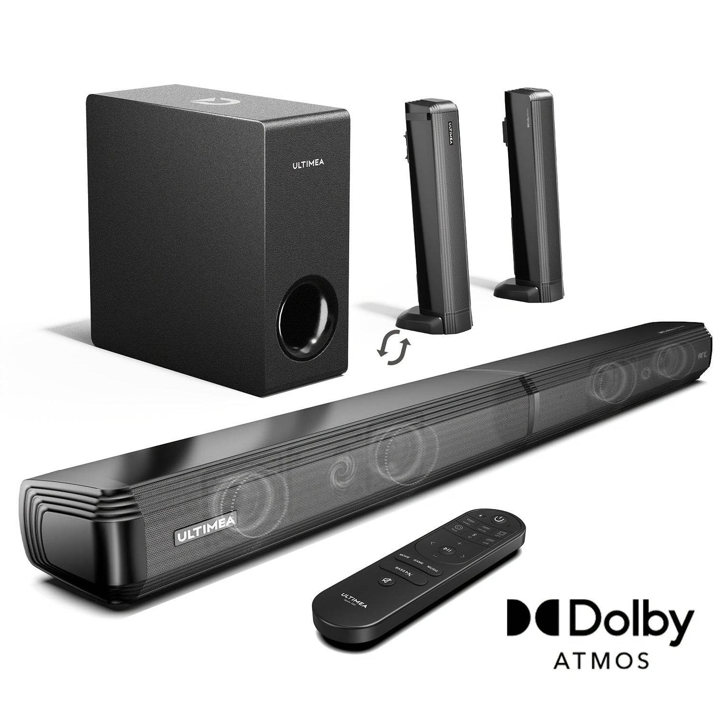 Sound Bar ULTIMEA 4.1ch cu Dolby Atmos și Subwoofer Wired - Venduqo