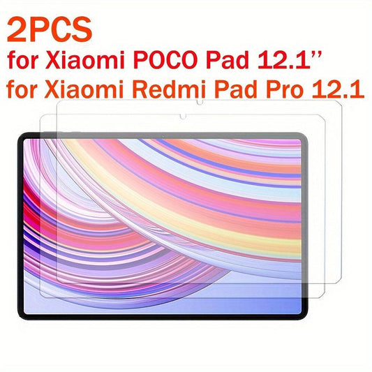 Tempered Glass Screen Protector 2-Pack for Xiaomi Redmi Pad Pro & POCO Pad 12.1
