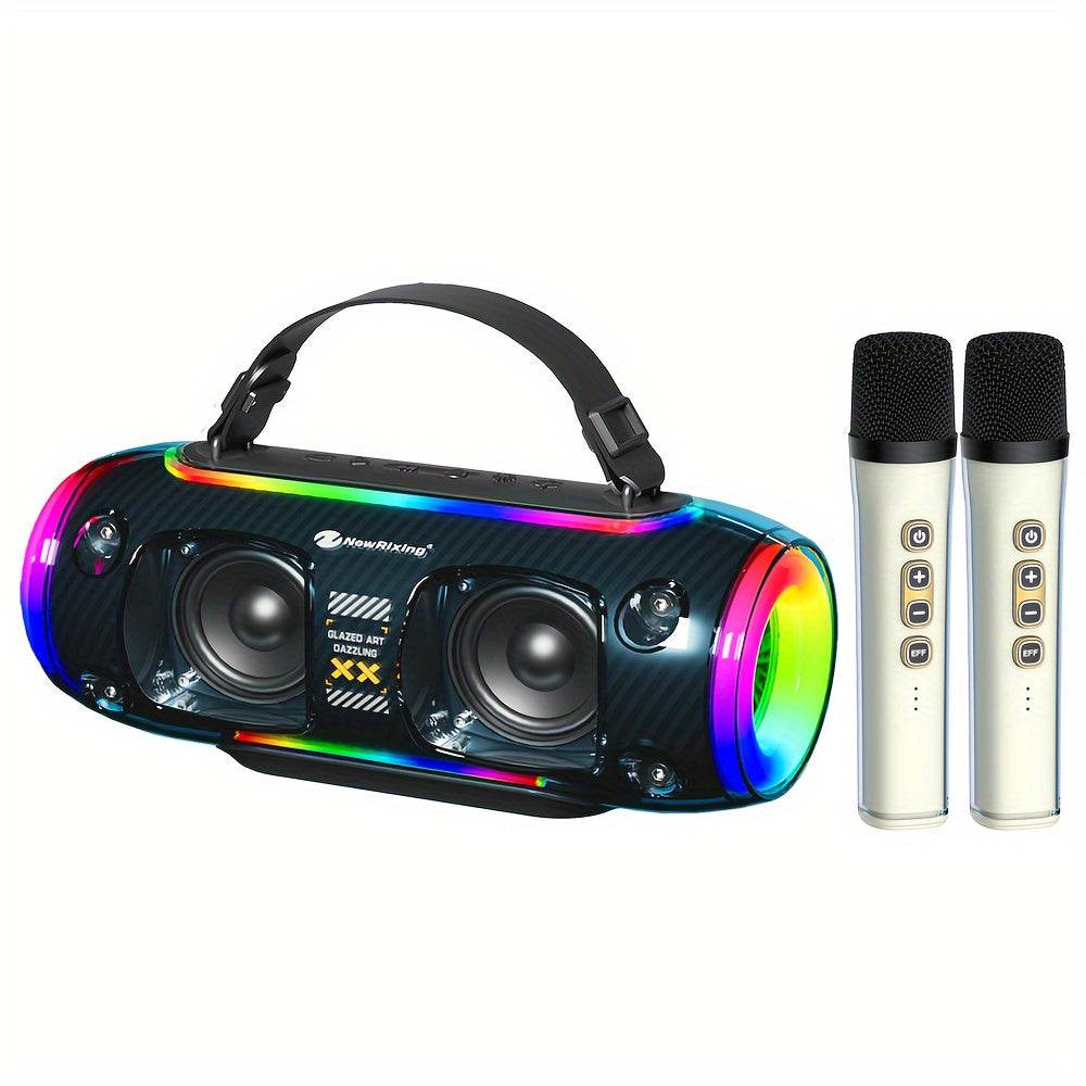 Boxe Portabile Wireless cu Karaoke și 2 Microfoane - Venduqo
