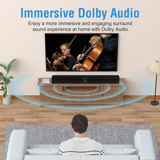 AOGLED Sound Bar 80W cu Dolby Atmos și Subwoofer Încorporat - Venduqo