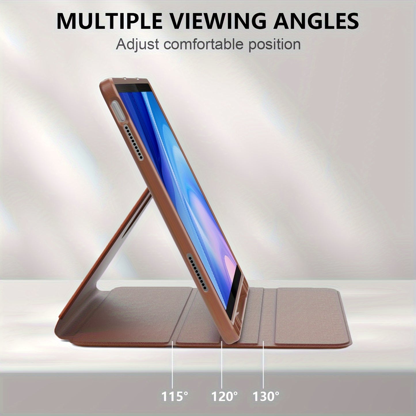 Husa XUBESS pentru Lenovo Tab P12 12.7" 2023 - Piele Ecologică Maro