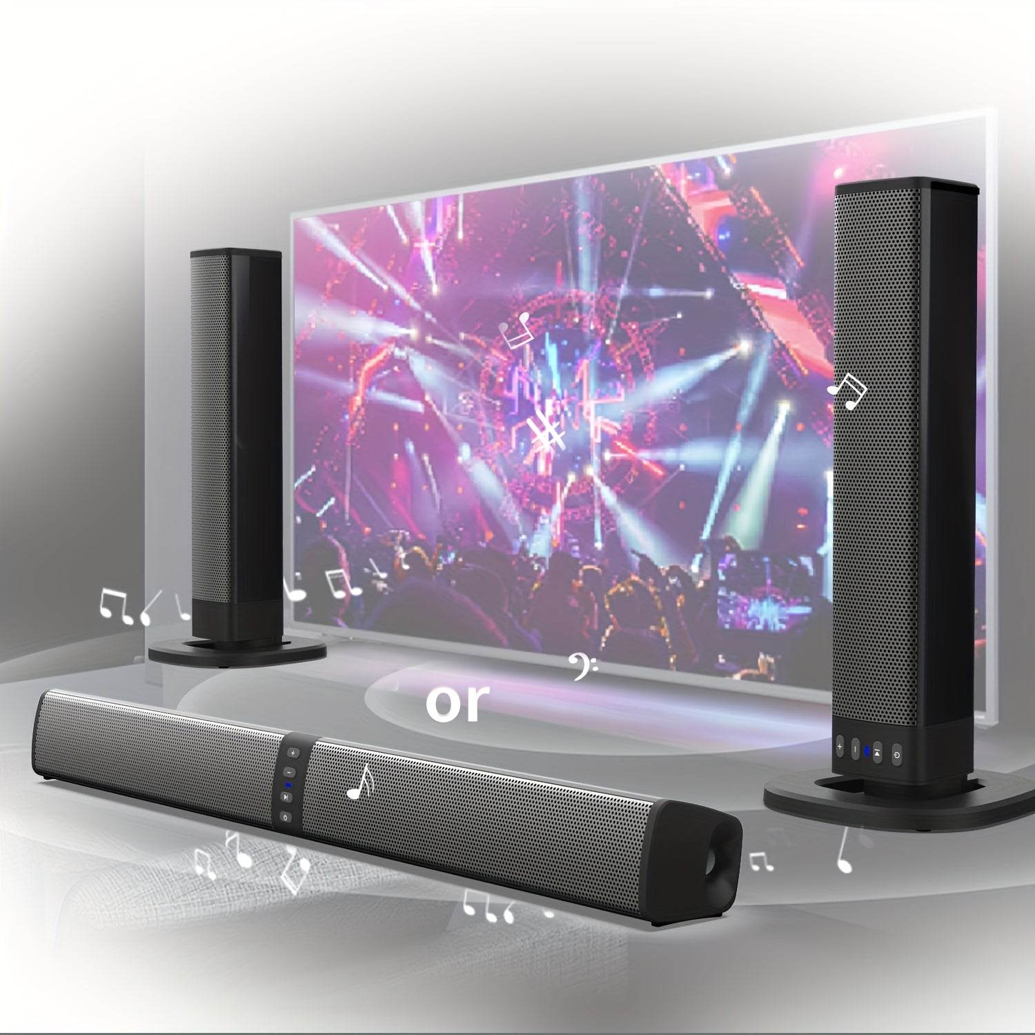 20W Wireless Detachable Soundbar for Immersive Audio Experience