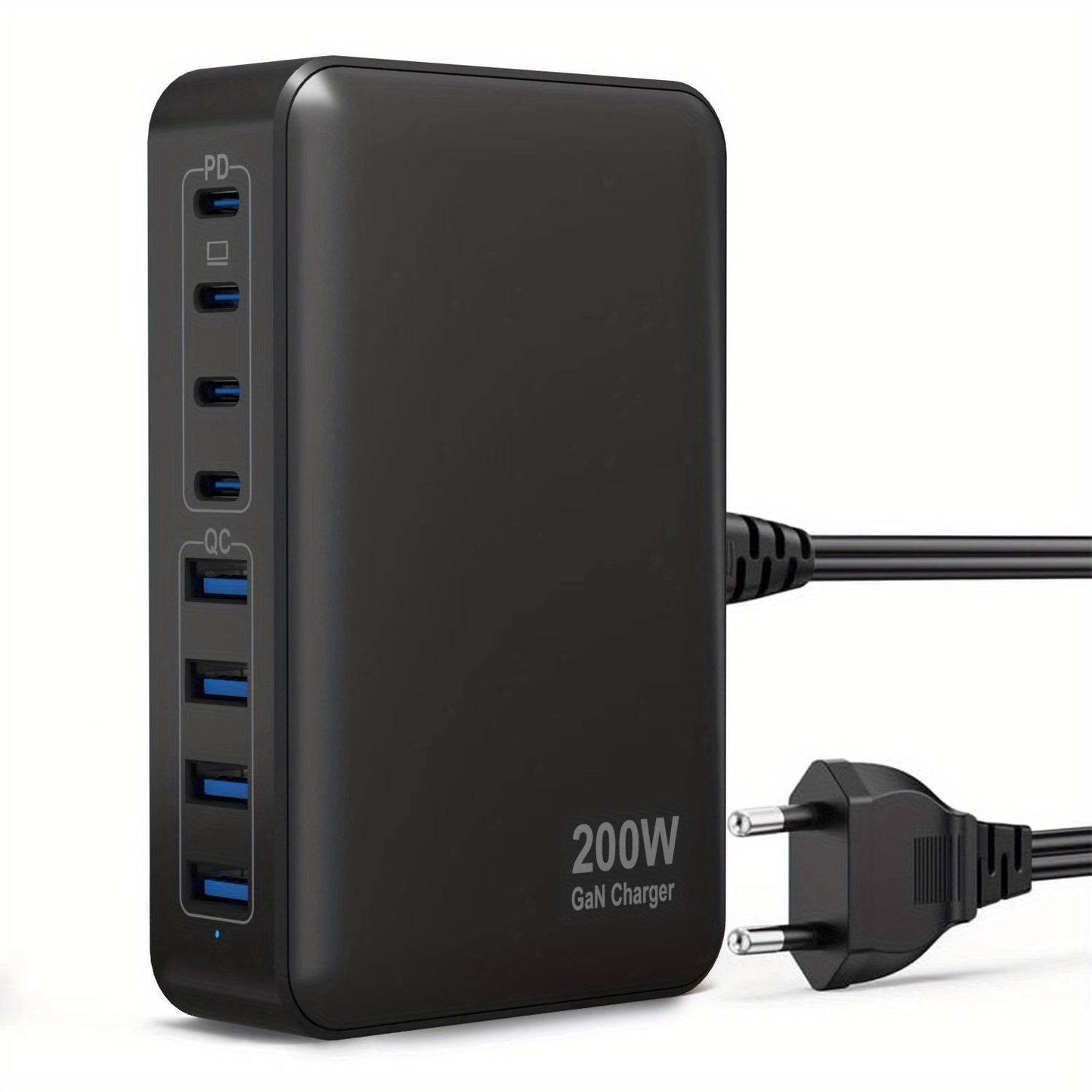 Încărcător Rapid 200W cu Hub USB-C și 8 Porturi - Venduqo