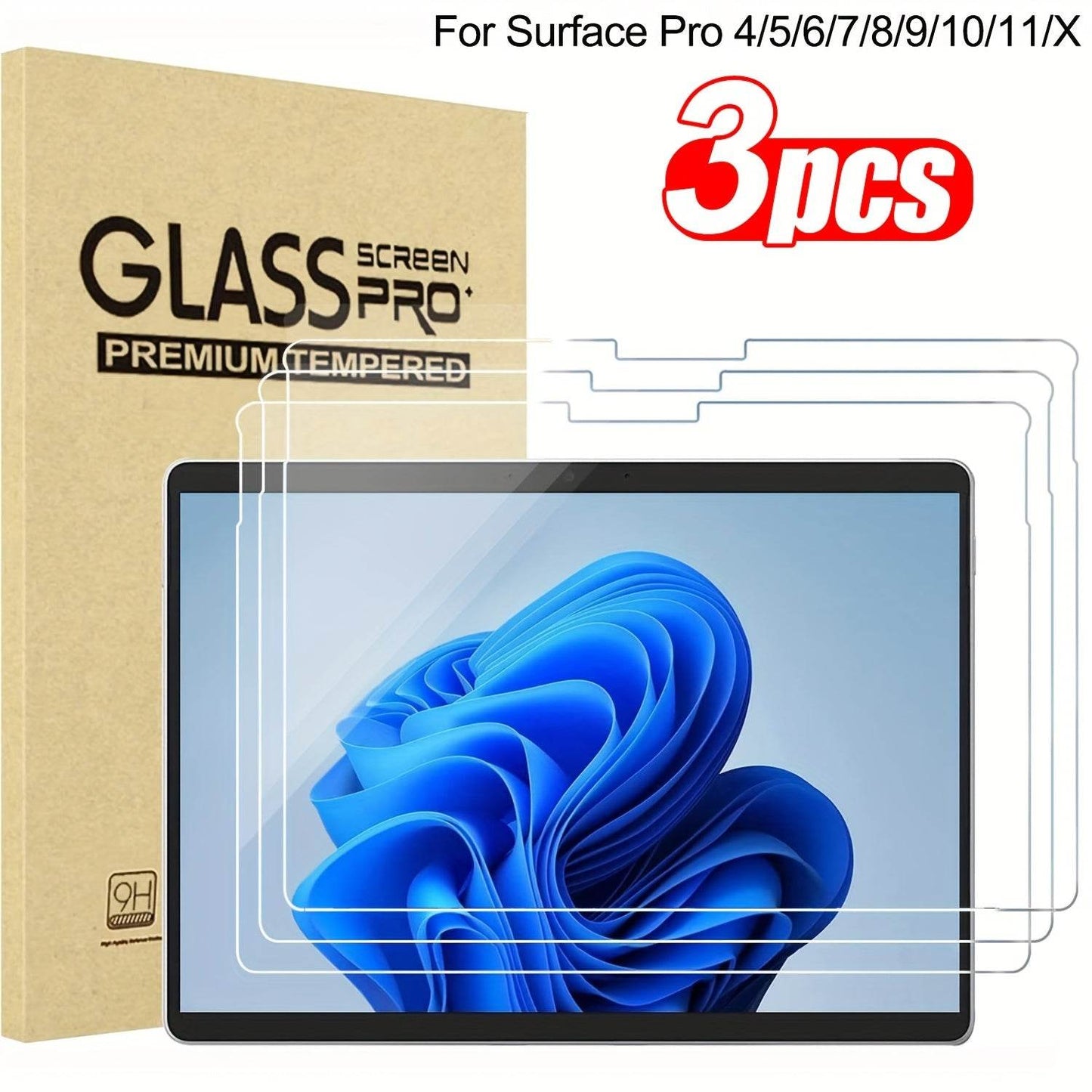 Protecție ecran din sticlă temperată 9H pentru Microsoft Surface Pro - Venduqo