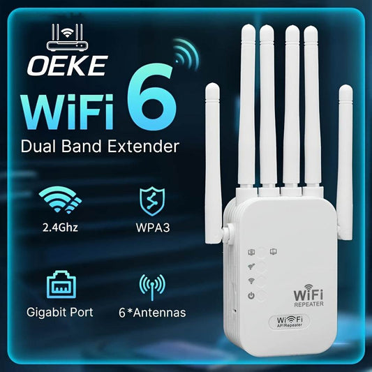 OEKE 1200Mbps High-Speed WiFi Router - 3-in-1 Mod