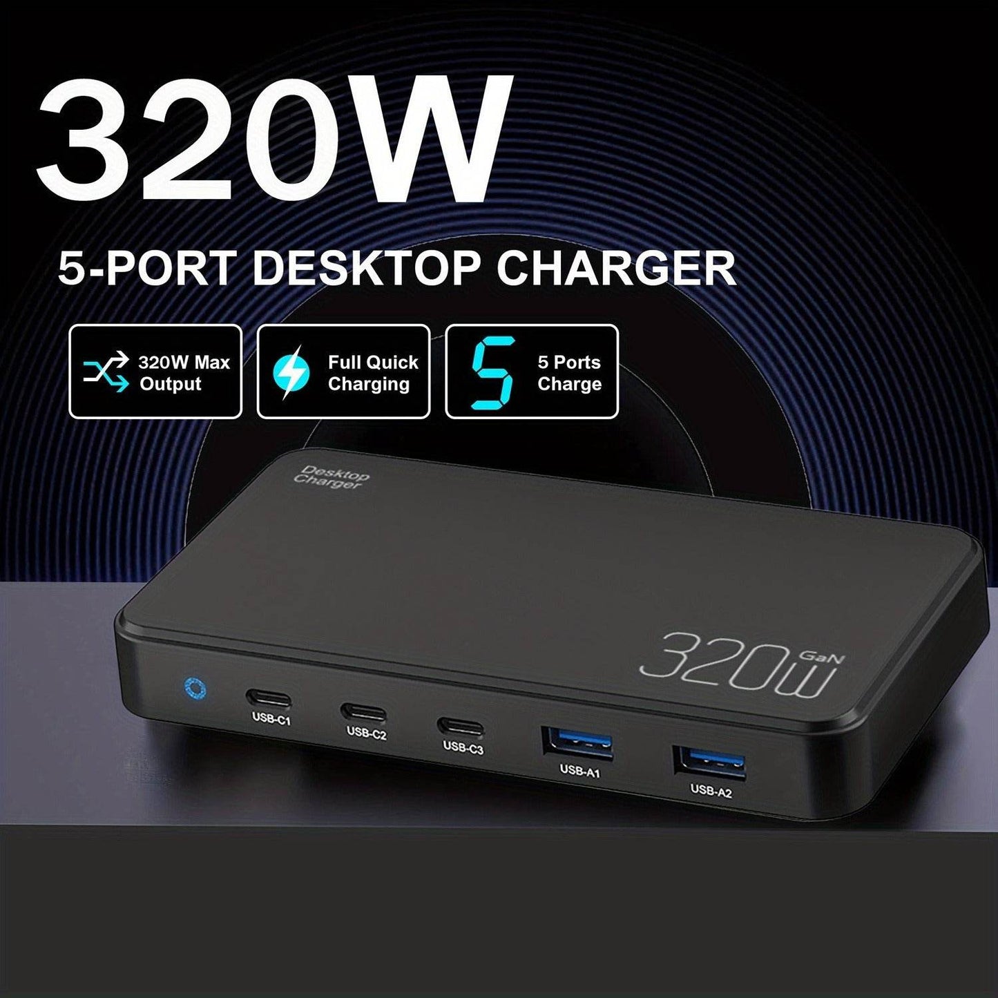 Încărcător Rapid 320W GAN pentru Telefoane Mobile - Venduqo
