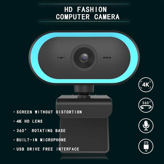 Cameră Web 4K Ultra HD cu Microfon Integrat și Suport Tripod - Venduqo