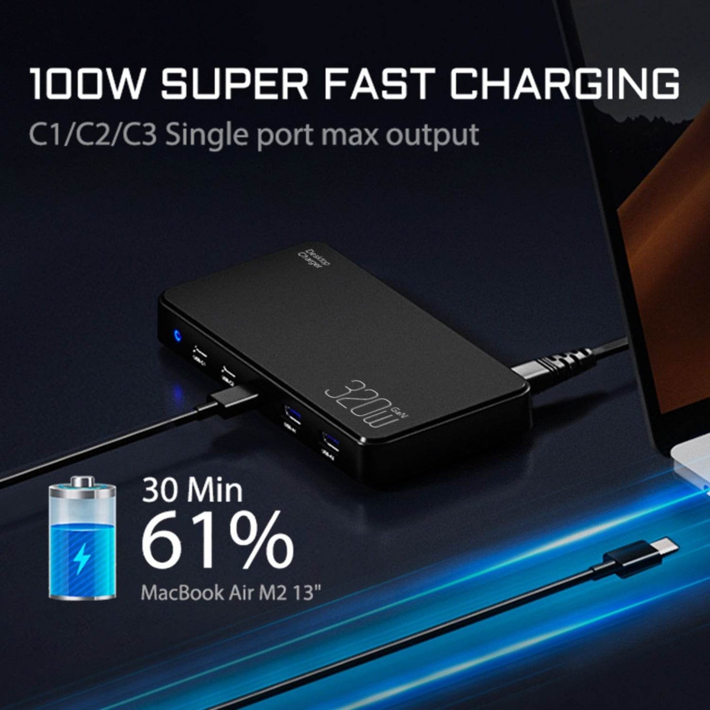 Încărcător Rapid 320W GAN pentru Telefoane Mobile - Venduqo