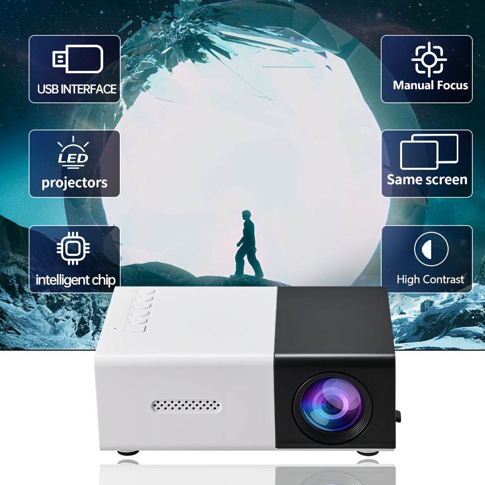 Proiector Mini YLEEGS 800+ Lumeni, Compact, 3D, USB - Venduqo