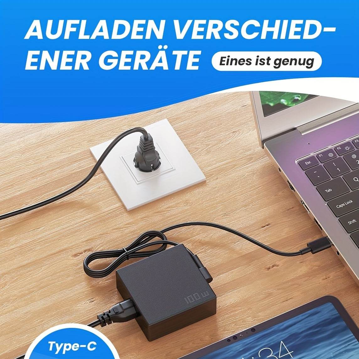 BRAVOUL 100W Încărcător USB C pentru Laptopuri - Venduqo