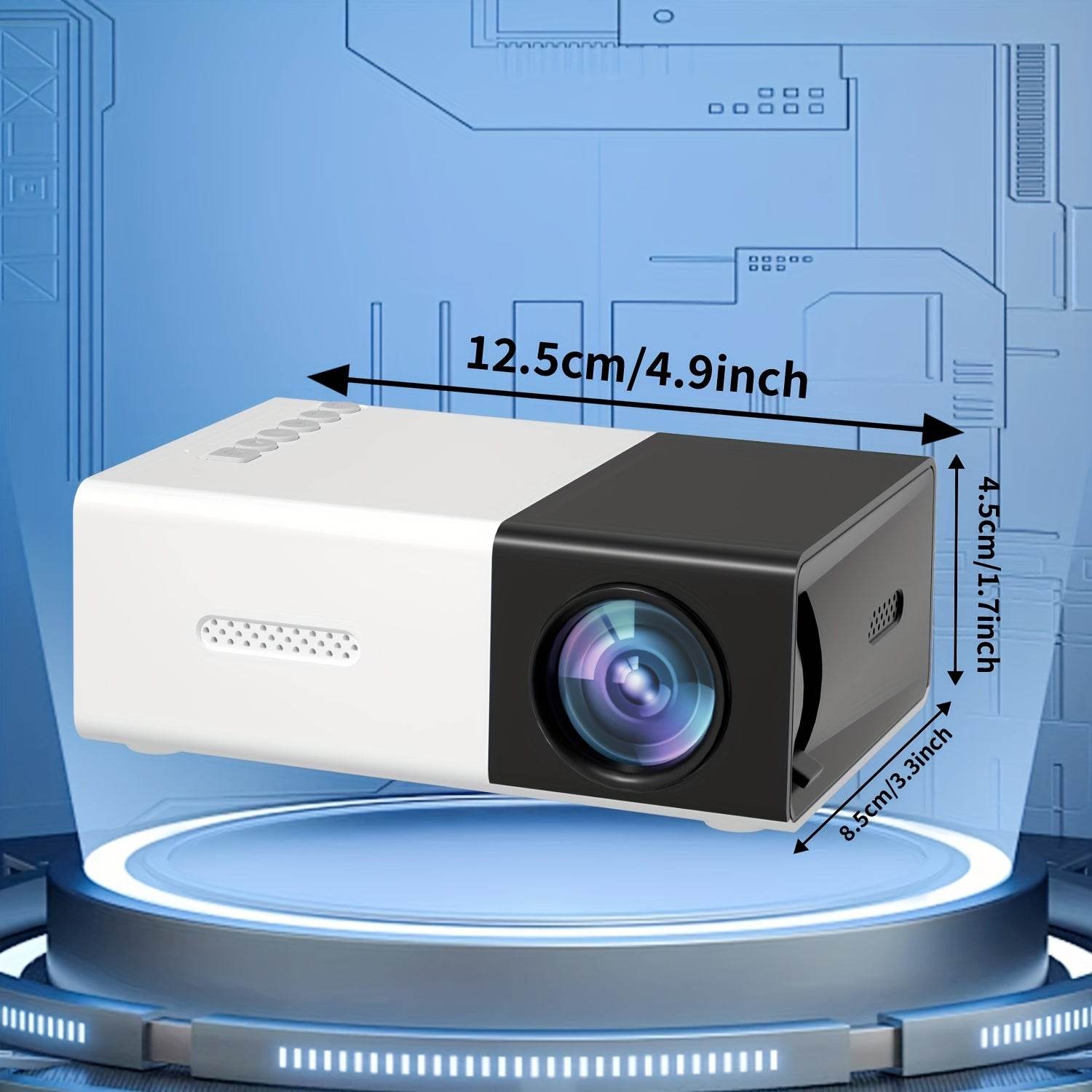 Mini Proiector Acasă - Proiector LED Portabil cu Conectivitate USB - Venduqo