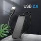 Cablu Chm Series USB 2.0 la USB 2.0 x4 și Micro USB Alimentare Negru 0.5M - Venduqo