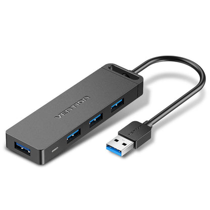 Cablu Chm Series USB 2.0 la USB 2.0 x4 și Micro USB Alimentare Negru 0.5M