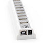 GOOJODOQ Hub USB 10 Porturi cu Adaptor de Alimentare AC - Venduqo