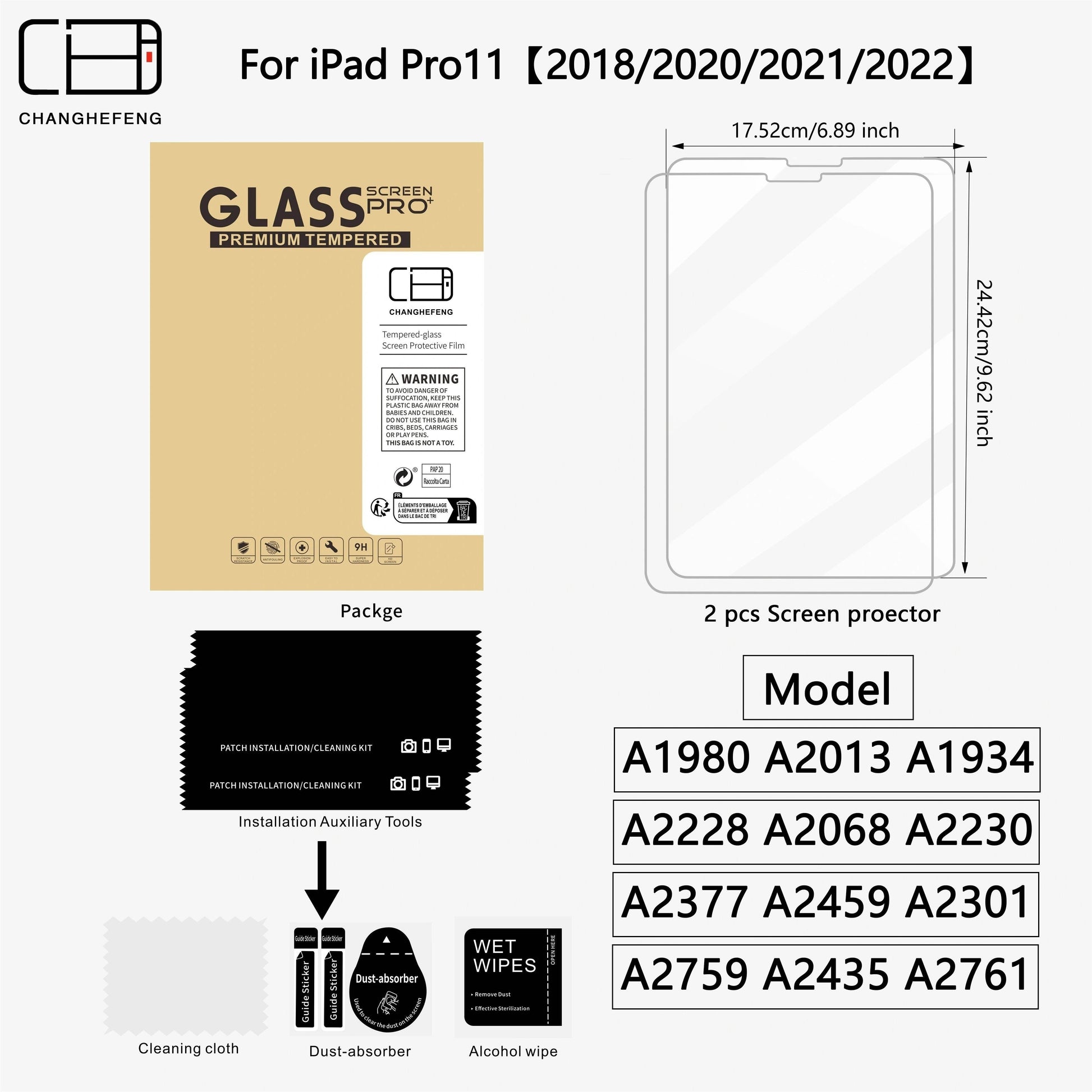 Protecție Ecran din Sticlă Temperată 2pcs pentru iPad Air & Mini - Venduqo