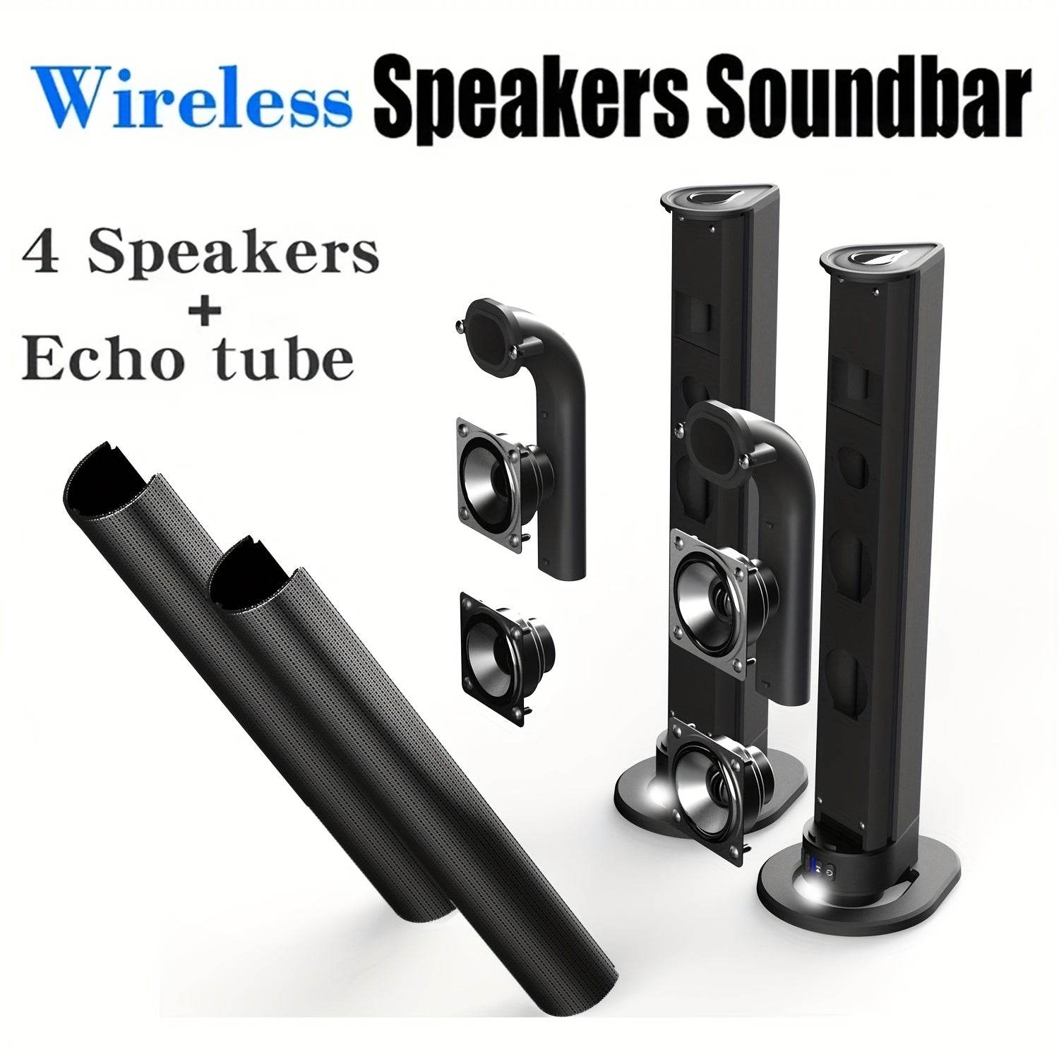 Boxă TV Wireless Detasabilă WZERTKNV - Sunet Surround 6.1 - Venduqo