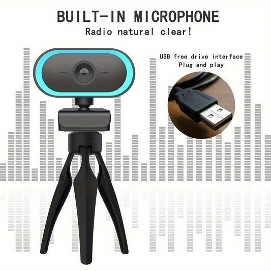 Cameră Web 4K Ultra HD cu Microfon Integrat și Suport Tripod - Venduqo