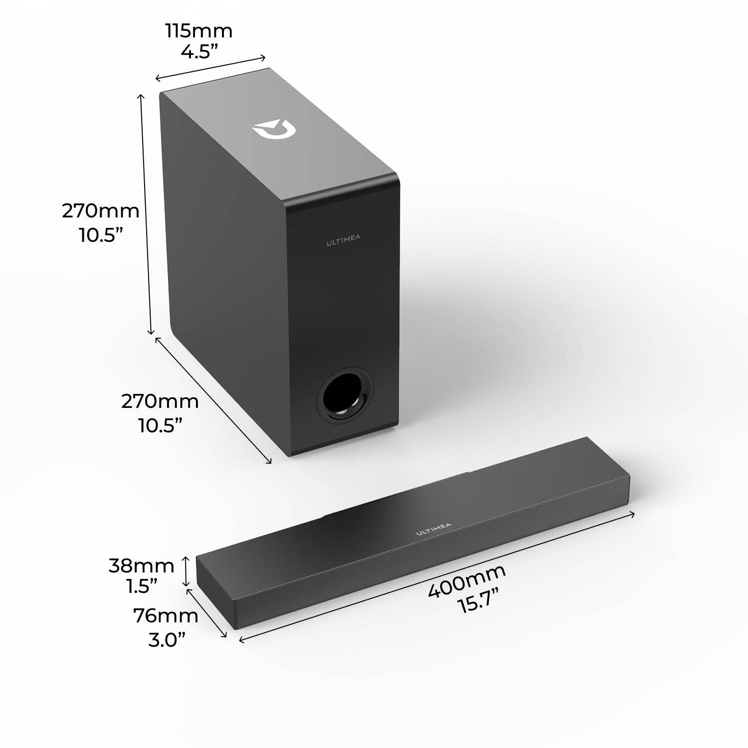 ULTIMEA Nova S40 Sound Bar Ultra-Slim cu Subwoofer Wireless - Venduqo